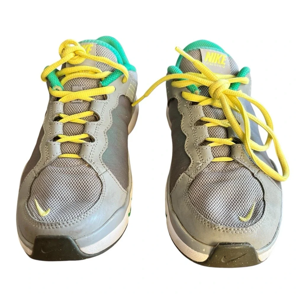 Nike Flex Trainer II Women's 7.5 Gray Green Training Running Shoes 511332-013